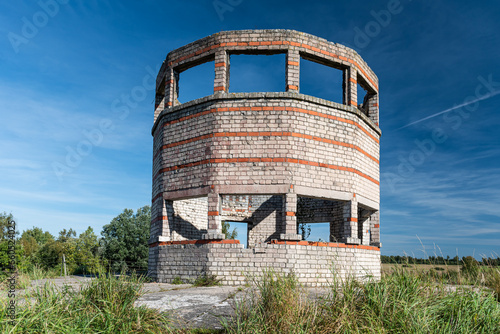 Military tower in Zvarde, Latvia.
