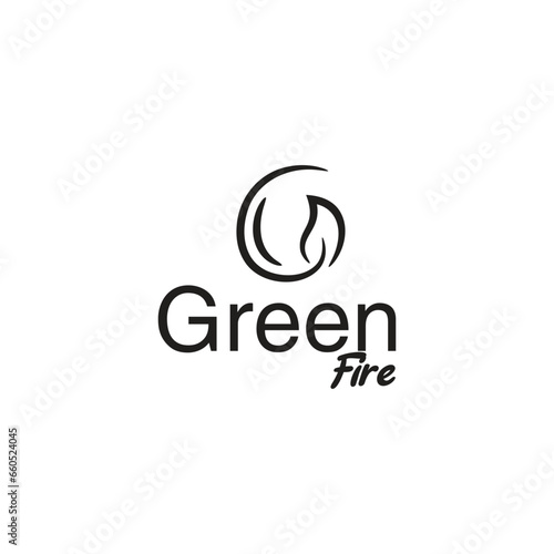 abstract green fire sign symbol, modern initial letter G logo design vector ideas for farm, agricultural and plant business isolated on white 