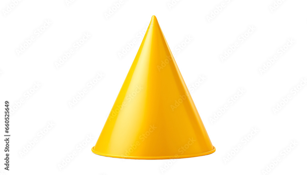 yellow party hat isolated on transparent background cutout yellow party hat isolated on transparent background cutout