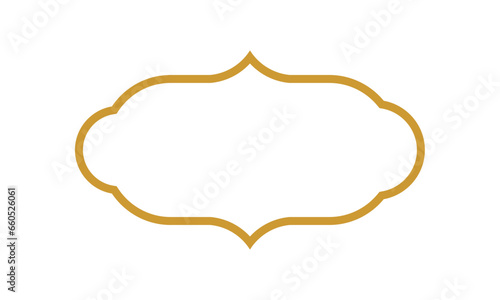 Islamic Shape Outline - Horizontal - Vector : Suitable for Islamic Theme and Other Graphic Related Assets.