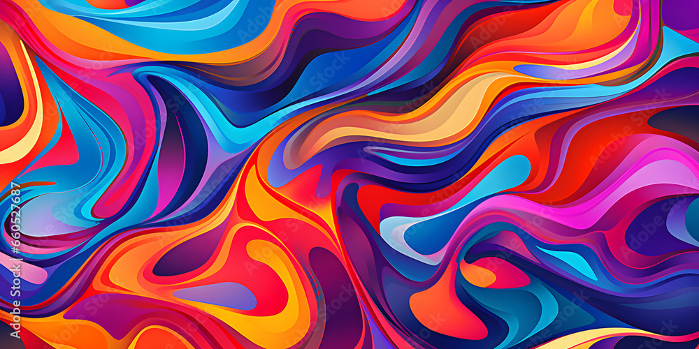 Dynamic Abstract Patterns Colorful Seamless Designs