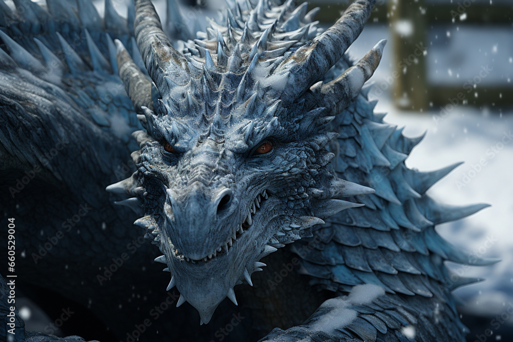 A fearsome ice dragon that lives in cold regions. A fearsome ice dragon that lives in cold regions.