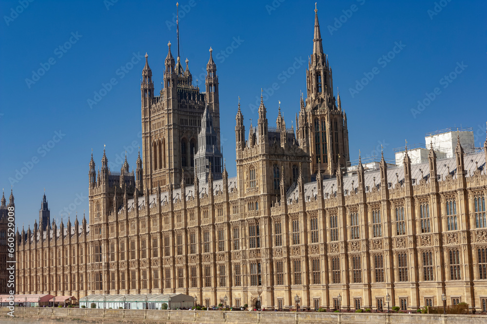 A partial view of the Houses of Parliament