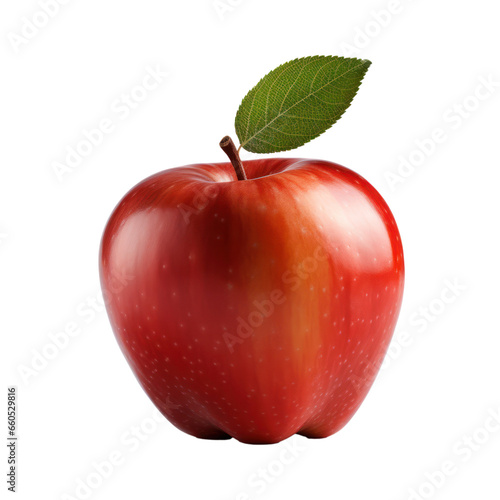 Red apple isolated on white transparent background  PNG