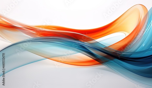a blue and orange abstract image on a white background