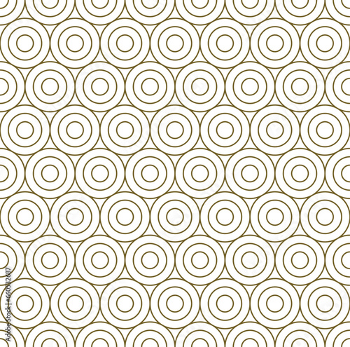 Seamless geometric pattern. Circles ornament . Three circles