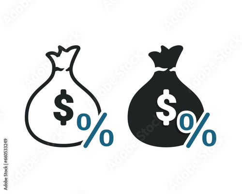 Percentage bonus money. illustration vector