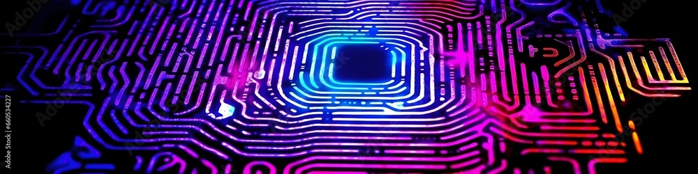 A computer circuit board with a built-in fingerprint sensor, cybersecurity concept, Created with Generative AI Technology A computer circuit board with a built-in fingerprint sensor, cybersecurity concept, Created with Generative AI Technology