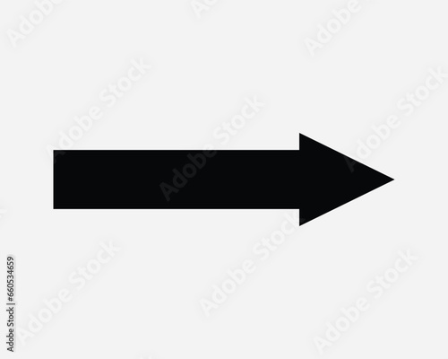 Right Arrow Icon East Side Direction Position Navigation Path Pathway Cursor Here Black White Line Outline Shape Traffic Sign Road Symbol EPS Vector