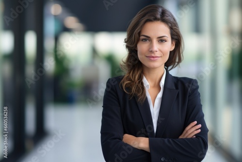 Portrait of cute shaten girl in business suit on office background. Free Download Portrait of cute shaten girl in business suit on office background. - GFXLoad