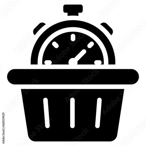 Waste Time Glyph Icon