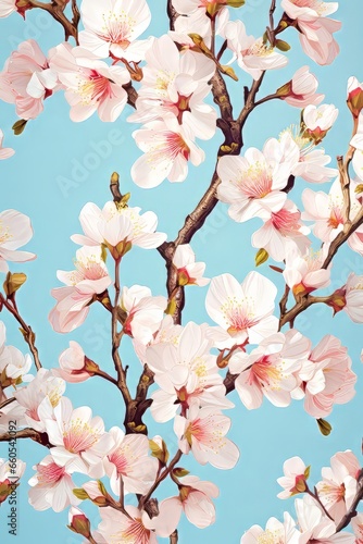 spring cherry, almond blossom