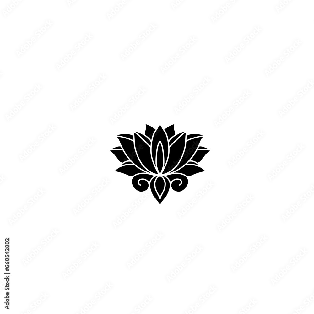 Lotus flower silhouette