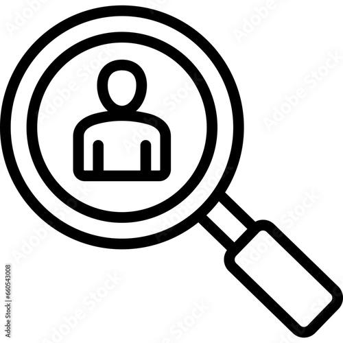 Job Search Outline Icon