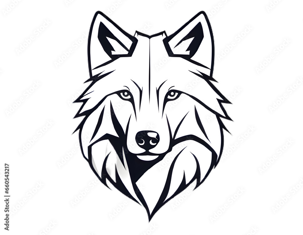 wolf head vector