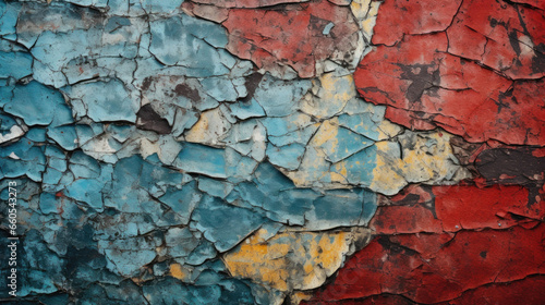 A wall with peeling paint revealing layers on Building HD texture background Highly Detailed