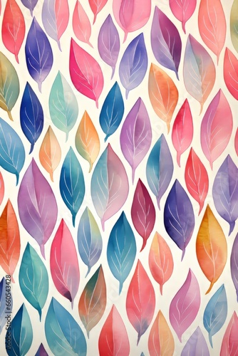 colorfull pattern with leafs