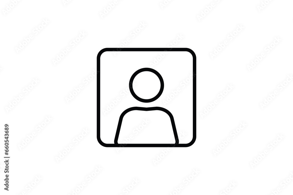 User Profile Icon. Icon related to Identity. Suitable for web site design, app, UI, user interfaces. Line icon style. Simple vector design editable User Profile Icon. Icon related to Identity. Suitable for web site design, app, UI, user interfaces. Line icon style. Simple vector design editable