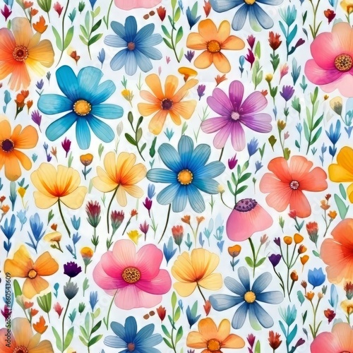 seamless pattern with flowers