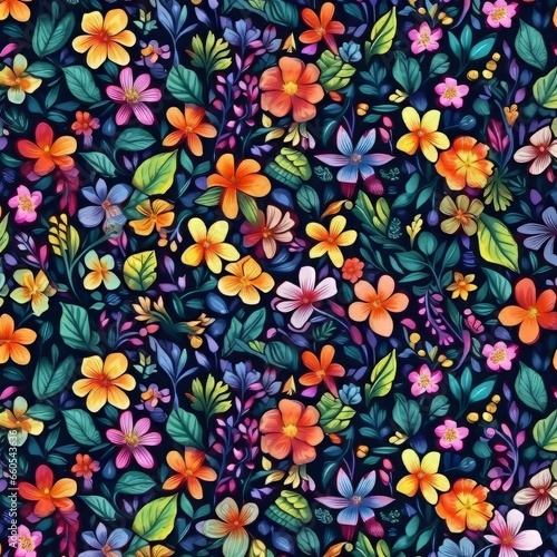 pattern, seamless, flower, wallpaper, floral, vector, design, decoration, texture, spring, nature, illustration, art, leaf, color, summer, colorful, textile, fabric, ornament, flowers, blossom, drawin