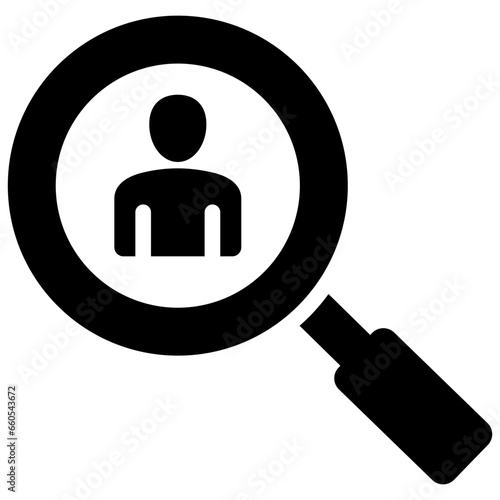 Job Search Glyph Icon
