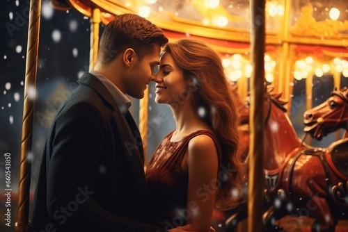 Romantic Night Ride on the Carousel