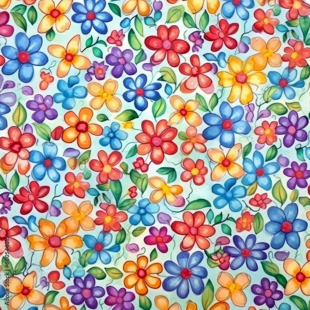 colorfull flowers pattern