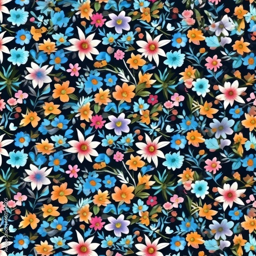 Wallpaper Mural pattern, seamless, flower, wallpaper, floral, vector, design, decoration, texture, spring, nature, illustration, art, leaf, color, summer, colorful, textile, fabric, ornament, flowers, blossom, drawin Torontodigital.ca