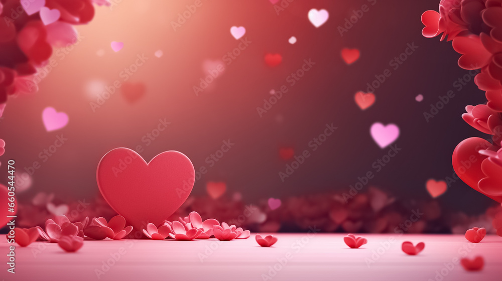 The Valentine's Day background image has a heart shape with space for text.