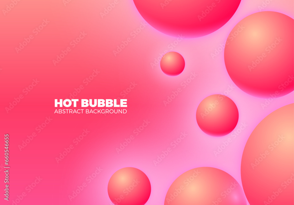 Abstract background with hot pink shiny balls floating in motion. Abstract background with hot pink shiny balls floating in motion.