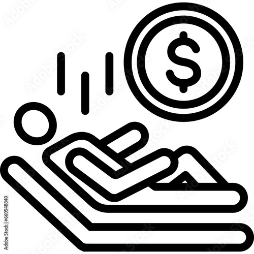 Passive Income Outline Icon