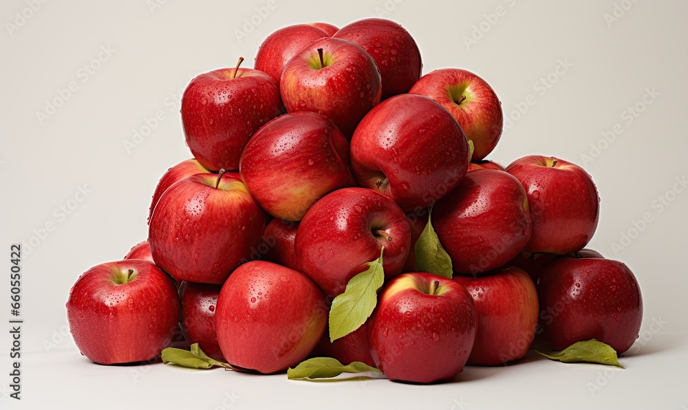 Bounty of fresh red apples on white background isolated. Healthy harvest. Ripe juicy and delicious. Nature bounty. Wholesome apple. Crisp and delight Bounty of fresh red apples on white background isolated. Healthy harvest. Ripe juicy and delicious. Nature bounty. Wholesome apple. Crisp and delight