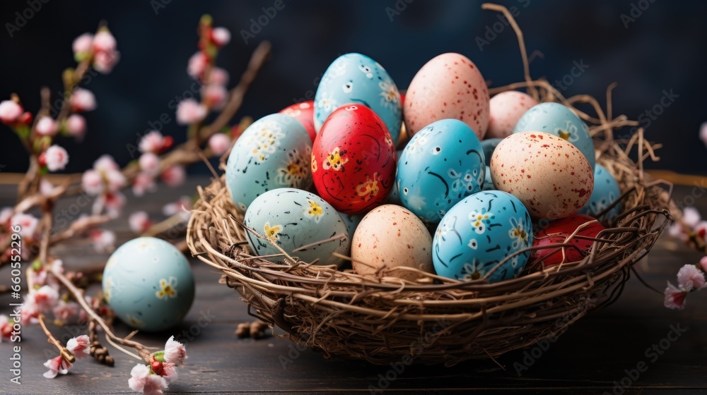Easter eggs background concept Easter eggs background concept