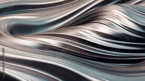 3 Dimensional Metal, Non-Representational Metal Wave Backdrop Three-Dimensional Graphic Design