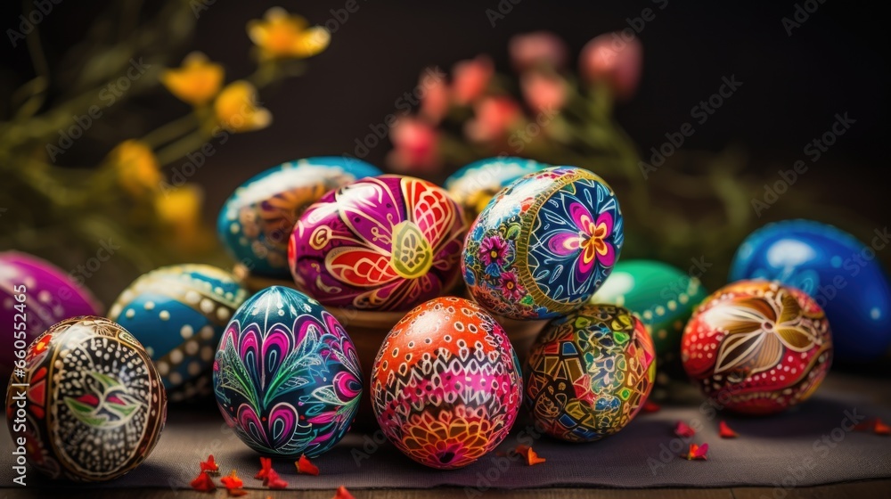 Easter eggs background concept Easter eggs background concept