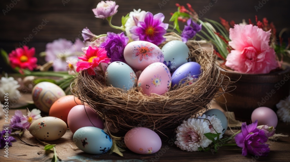 Easter eggs background concept Easter eggs background concept