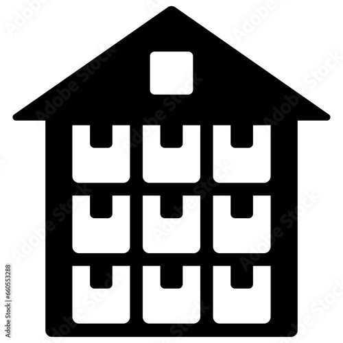 Warehouse Glyph Icon