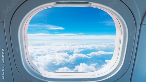 Airport View of Exterior Airplane Windows