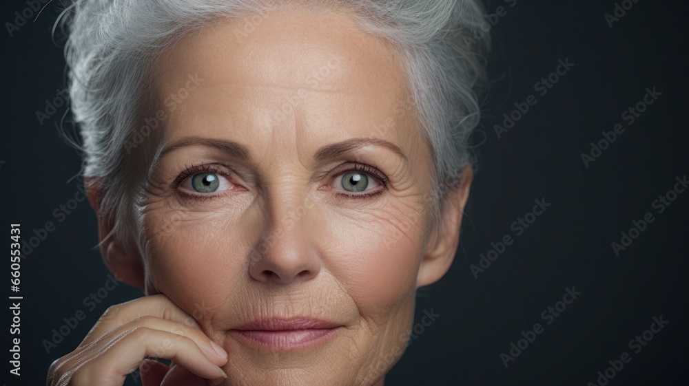 Anti-Aging Skincare: Gorgeous Senior Woman Applying Luxurious Cream for Youthful Glow. Anti-Aging Skincare: Gorgeous Senior Woman Applying Luxurious Cream for Youthful Glow.