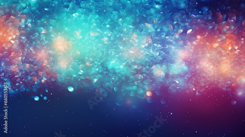 Futuristic light Blurred glitter Particles against Background. AI generated image