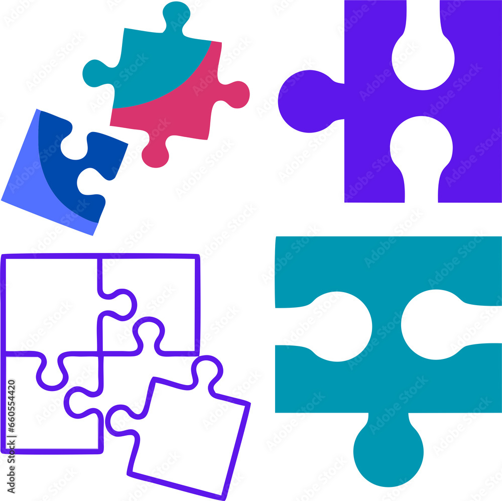set of puzzle pieces set of puzzle pieces