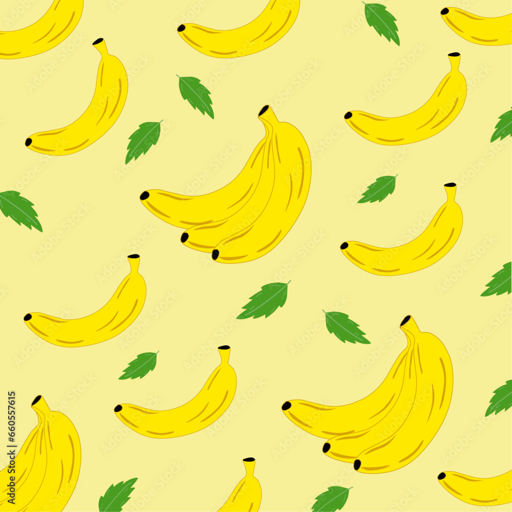 Plantilla de bananas. Ilustración vectorial de bananas. 