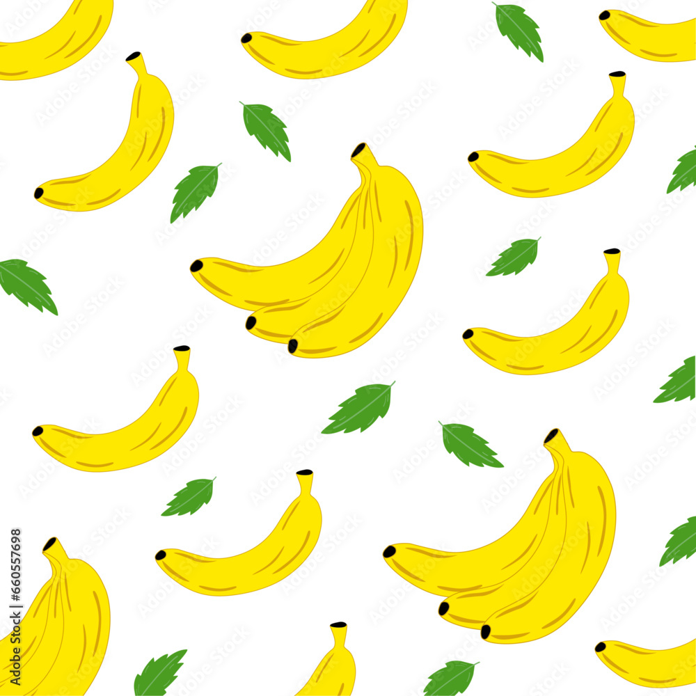 Plantilla de bananas fondo transparente. Ilustración vectorial de bananas.