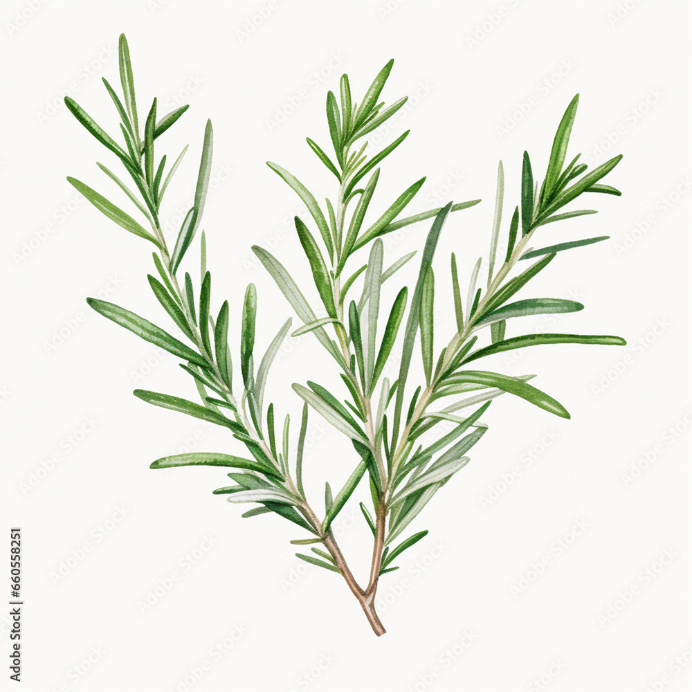 rosemary isolated on white