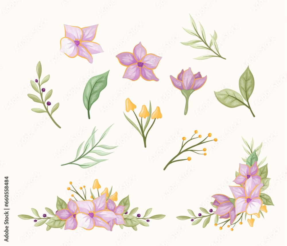 purple and gold flowers collection purple and gold flowers collection