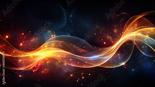 colorful energy flow smoke background - generative ai © BrandwayArt