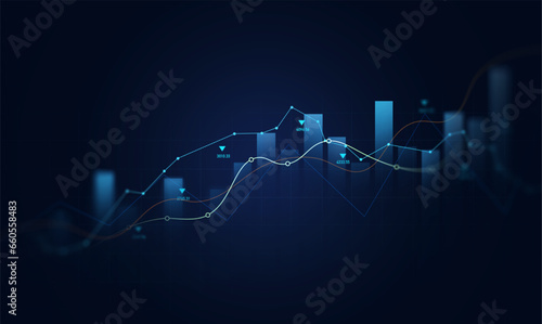 Financial growth and graph with rising arrows.
Successful business and development.Stock market business and exchange financial growth graph.