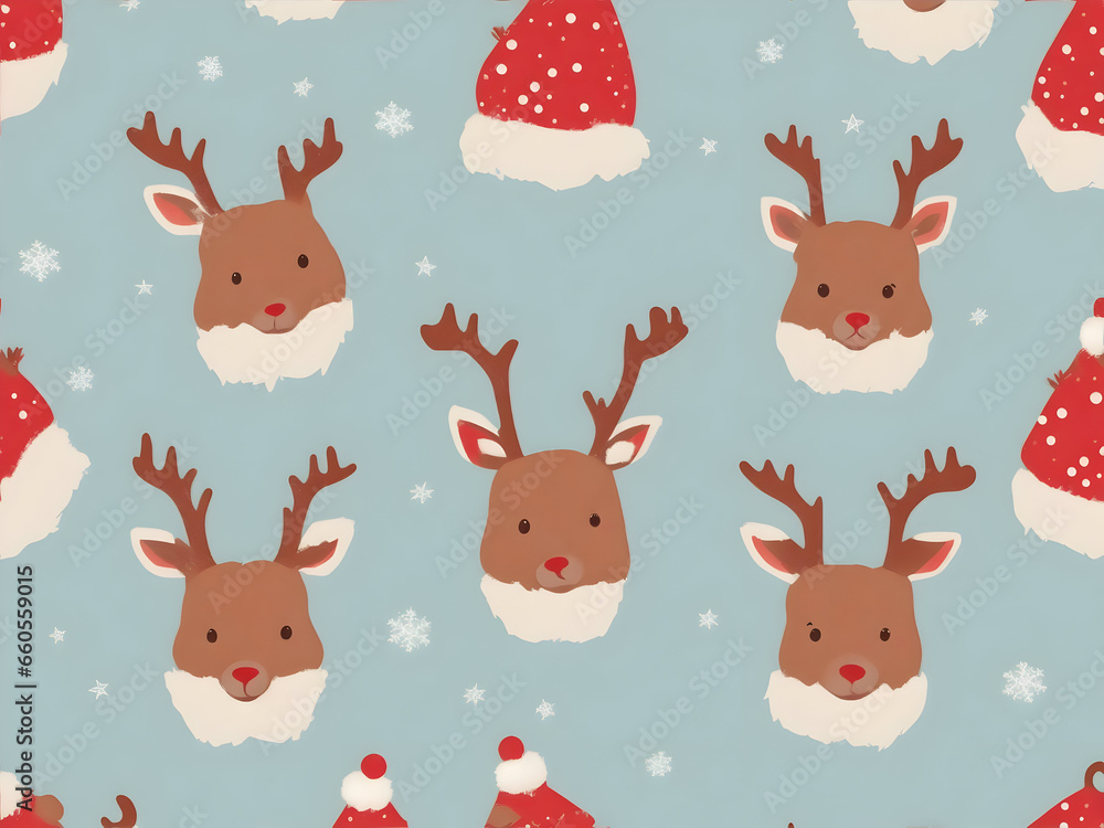 christmas background with deer ,ai generative christmas background with deer ,ai generative