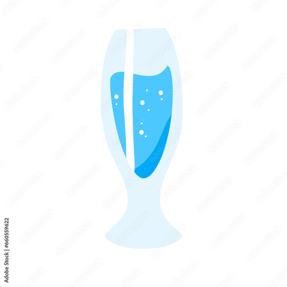 Water glass icon in flat style Water glass icon in flat style