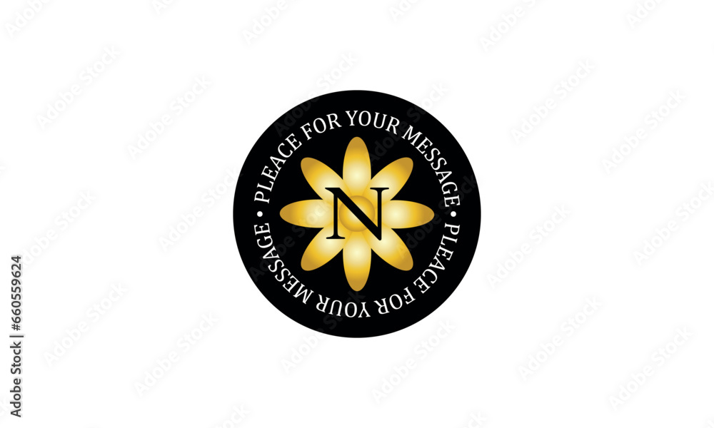 Luxury vector letter N logo. Monogram design. Vector mandala template for premium branding, personal branding, boutique, spa, makeup and cosmetics Luxury vector letter N logo. Monogram design. Vector mandala template for premium branding, personal branding, boutique, spa, makeup and cosmetics